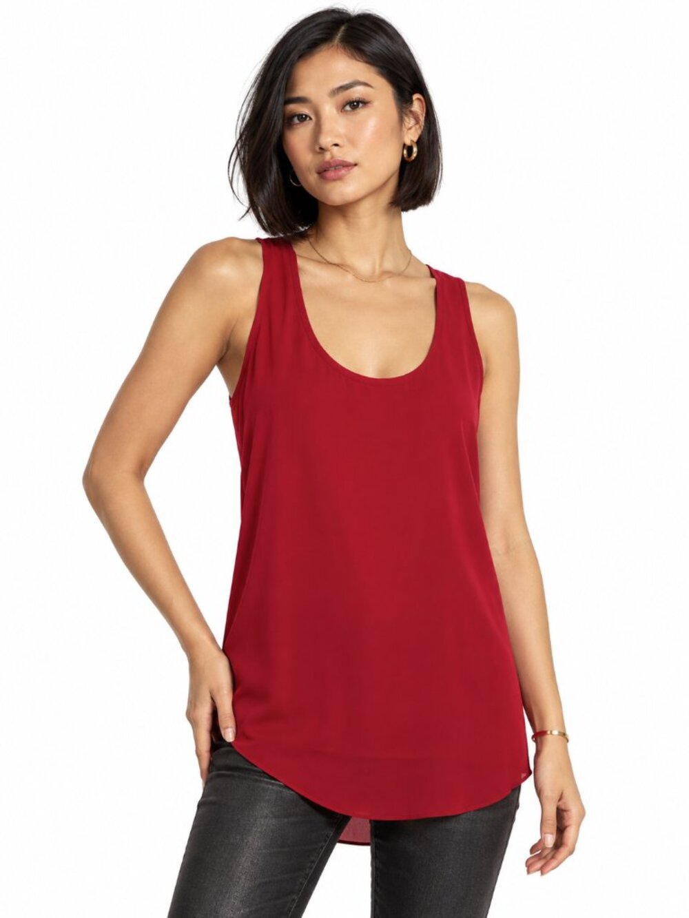 krisa Tunic Tank Red Size S Revolve